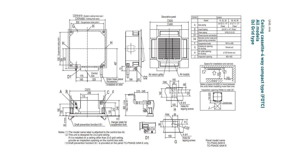Schema tehnică FDTC22KXZE1-W