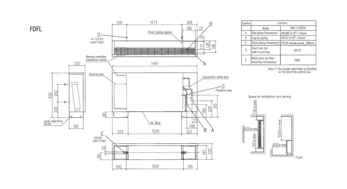 Schema tehnică FDFL71KXE6F