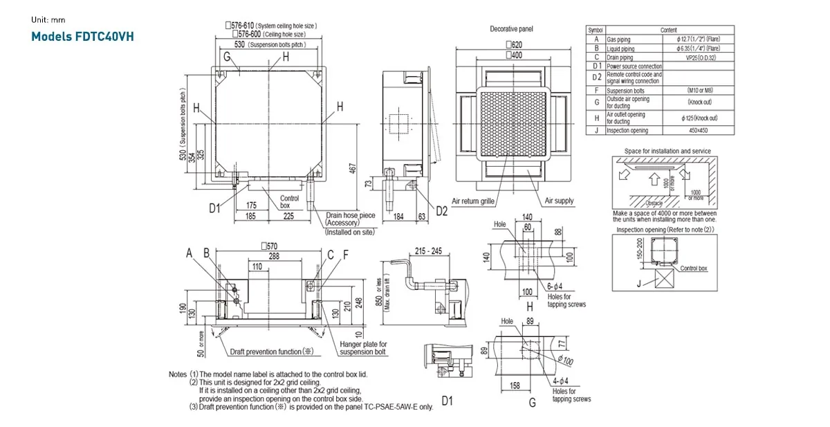 Schema tehnică FDTC40VH