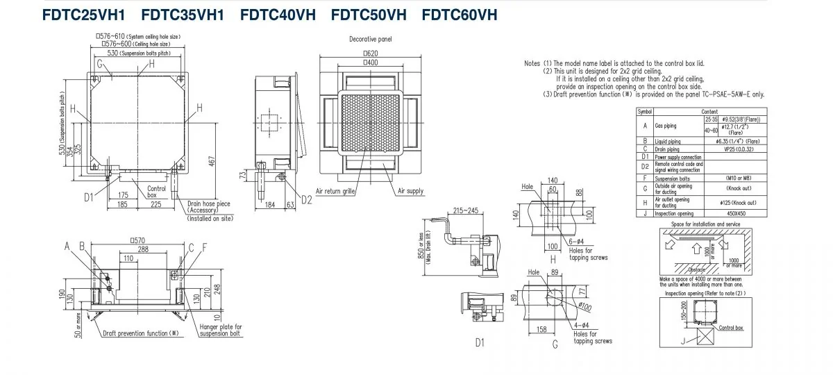 Schema tehnică FDTC100VNXWPVH