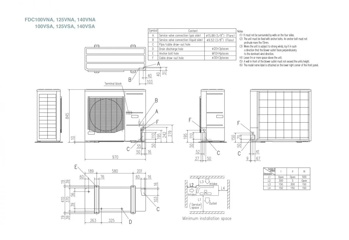 Schema tehnică FDTC125VSAPVH