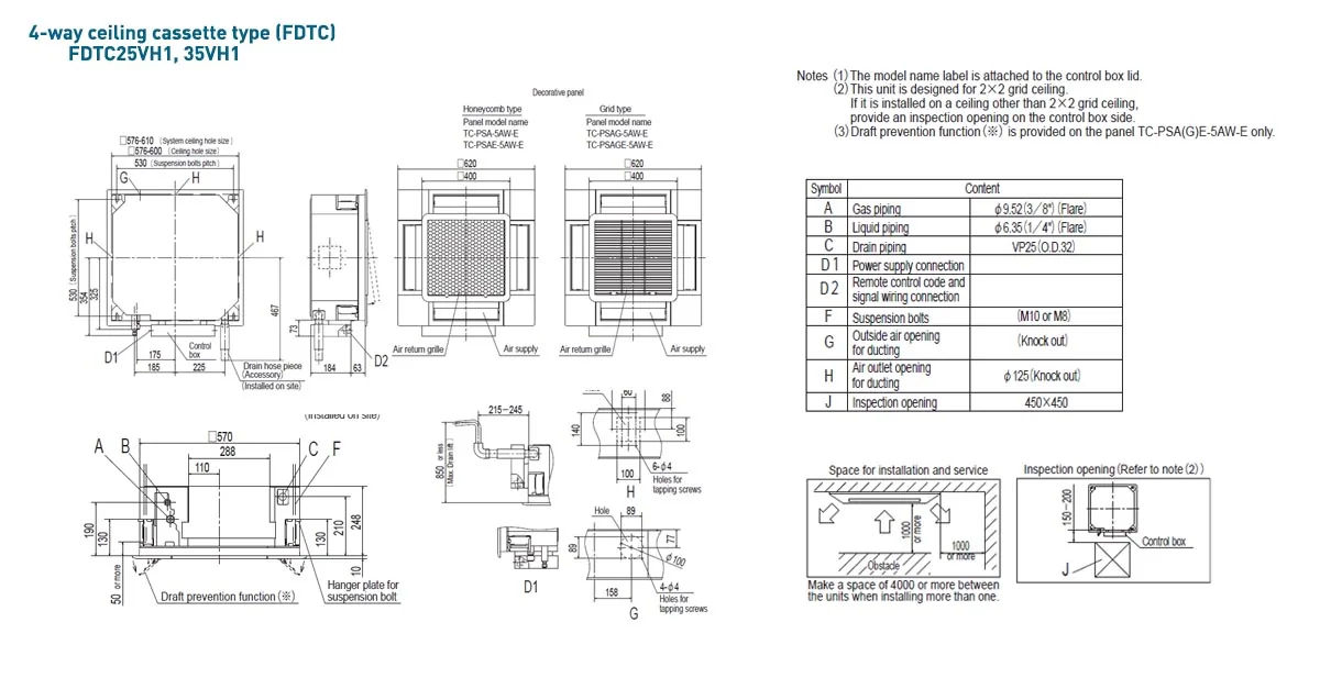 Schema tehnică FDTC35VH1 / SRC35ZS-W2
