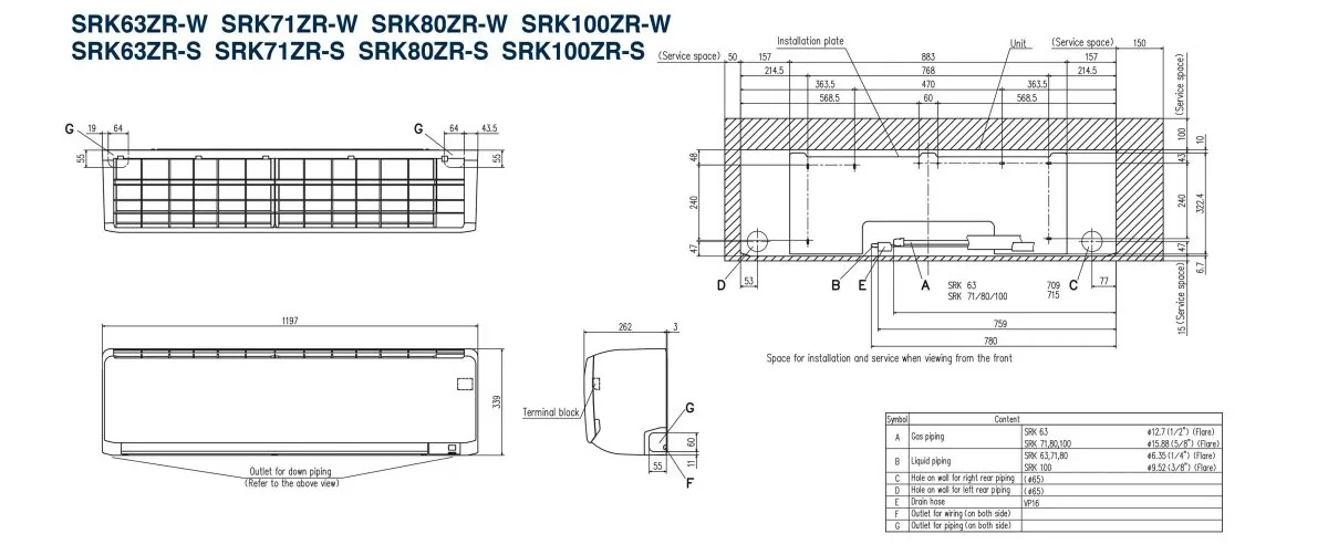 Schema tehnică SRK100ZR-W / FDC100VNP-W