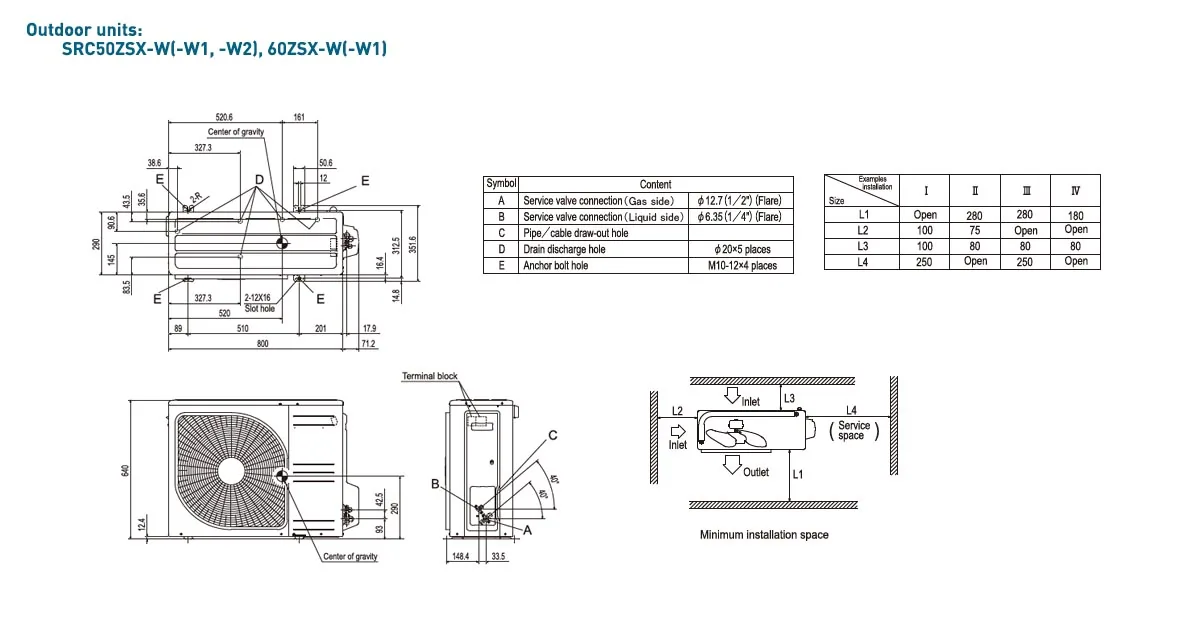 Schema tehnică SRK50ZSX-WFB / SRC50ZSX-W2