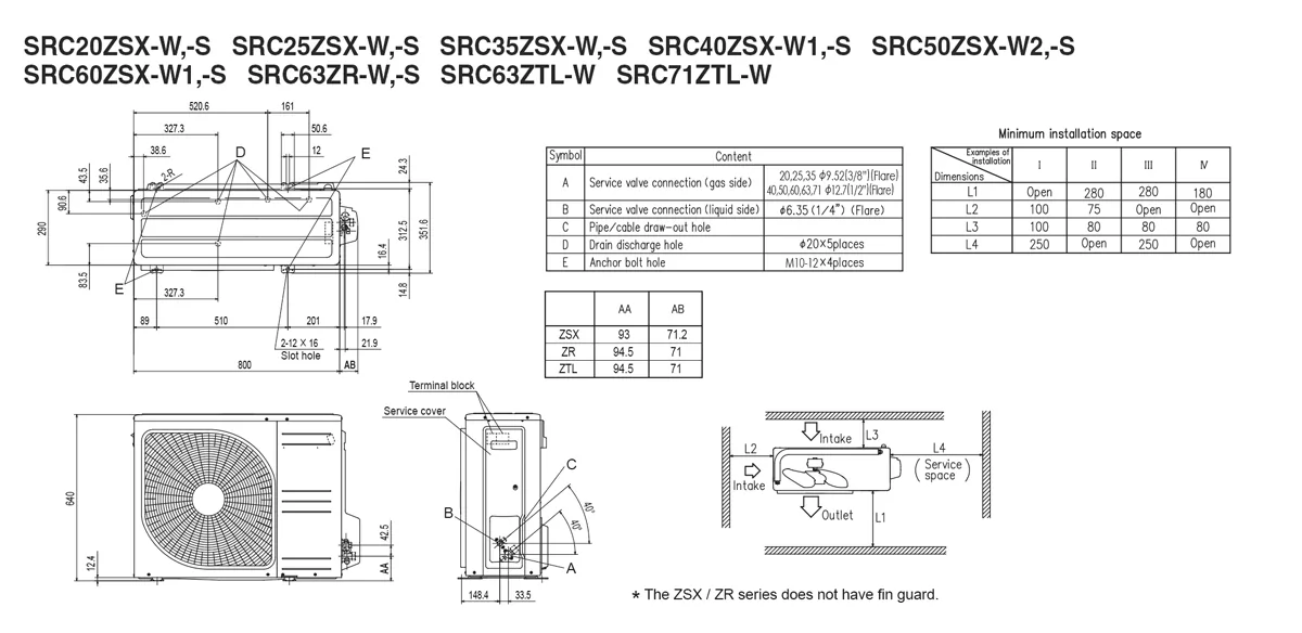 Schema tehnică SRK71ZTL-W / SRC71ZTL-W