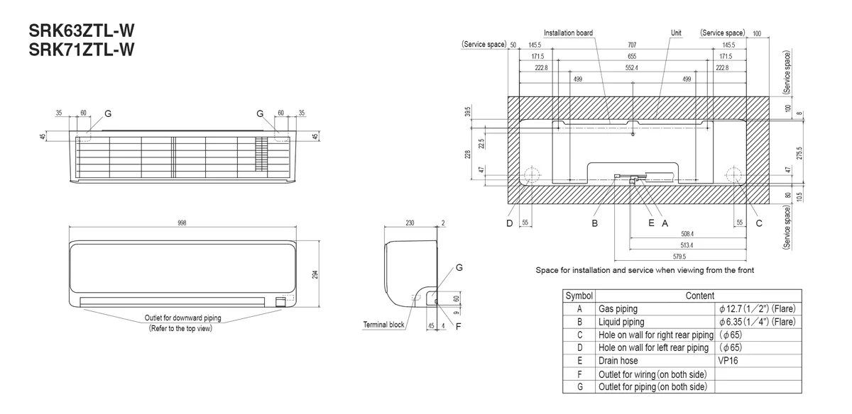 Schema tehnică SRK71ZTL-W / SRC71ZTL-W